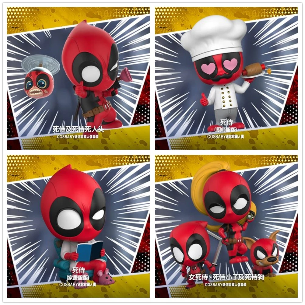 Authentic Stock Hot Toys X-Men Marvel X-Men Deadpool Cosbaby Shaking Head Mini Collection Doll Handmade Model Ornament