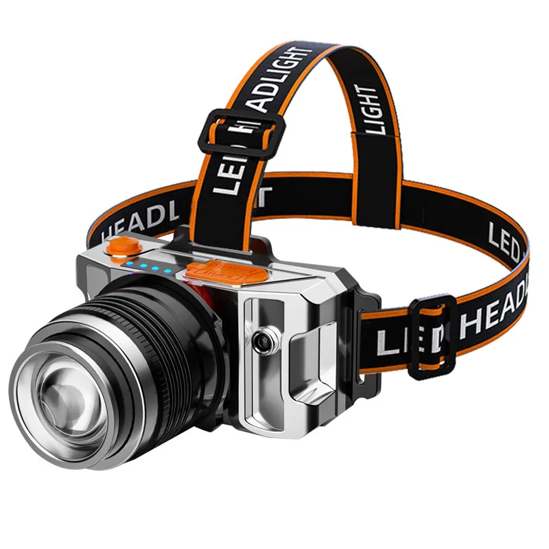 Motion Sensor LED Headlamp Super Bright Long Lasting Rotatable Zoom USB Rechargeable Outdoor Multi Function Head Torch
