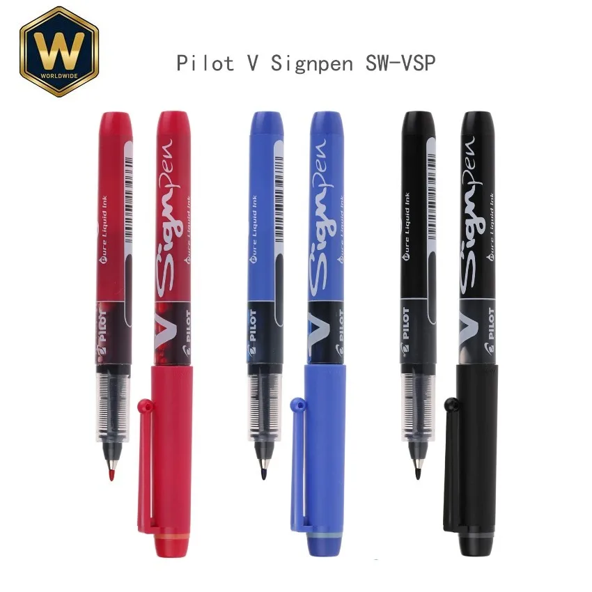 12 Pcs PILOT V-sign Pen SW-VSP 1.0mm Large Capacity Water Pen for Sketching Design Hand Painted Office Stationery Accessories