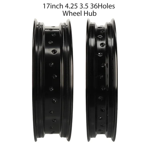 Spoke Wheels Aluminum Alloy 36 3.5*17 Inches 4.25*17 Rims 36 Spoke Holes Aluminum Alloy Wheels for 150cc~300cc Street Dirt Bike Tracker Scrambler Replacement