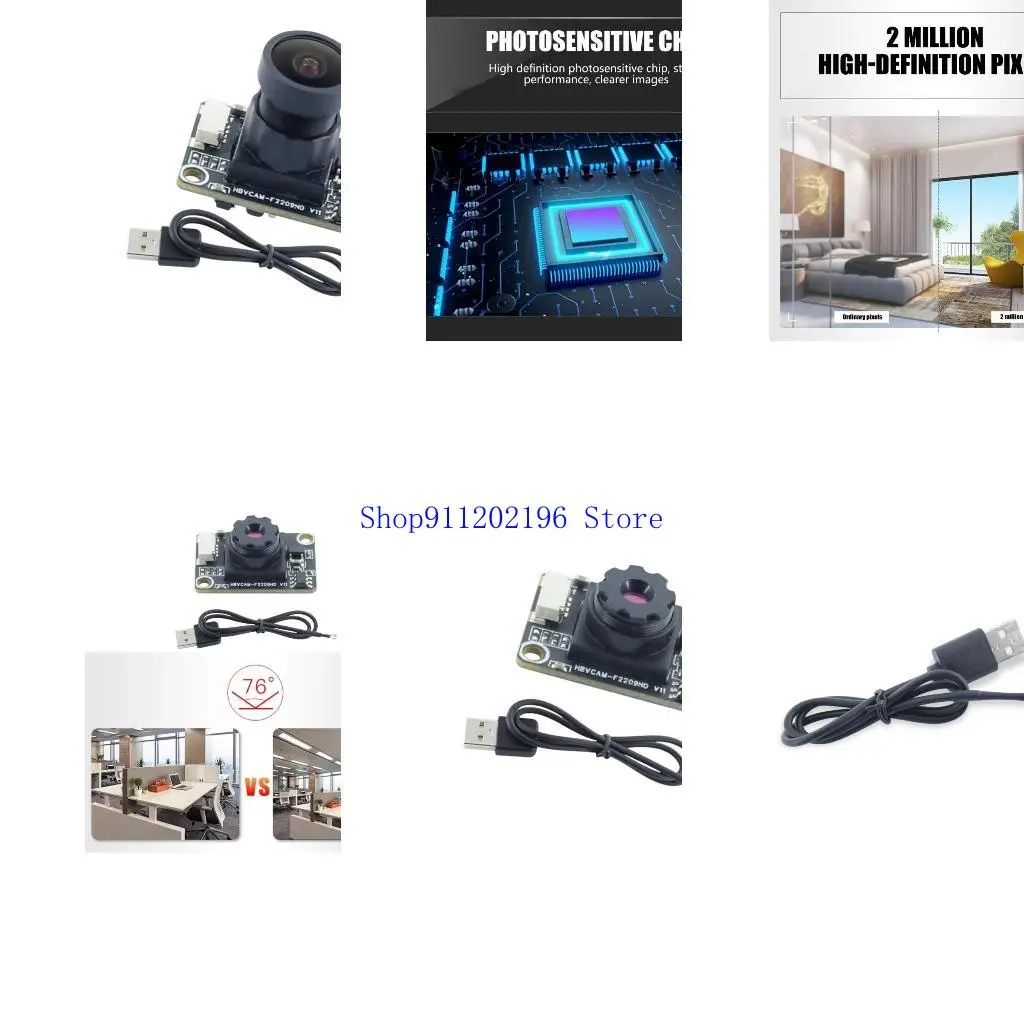 

P82A High Clear 200MP 1080P USB Camera Module with Wide Dynamic Ranges for Industrial Use PS5268(1/2.7inch) CHIP