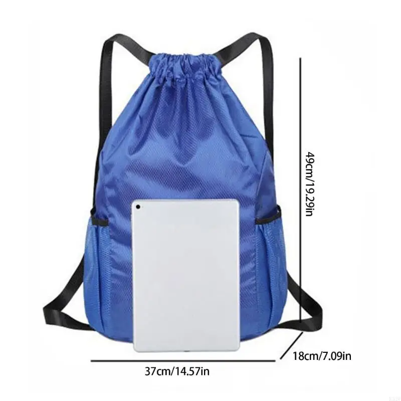 2025 Nuovo zaino con coulisse capacità Borsa da palestra impermeabile in tessuto Oxford per l'escursionismo