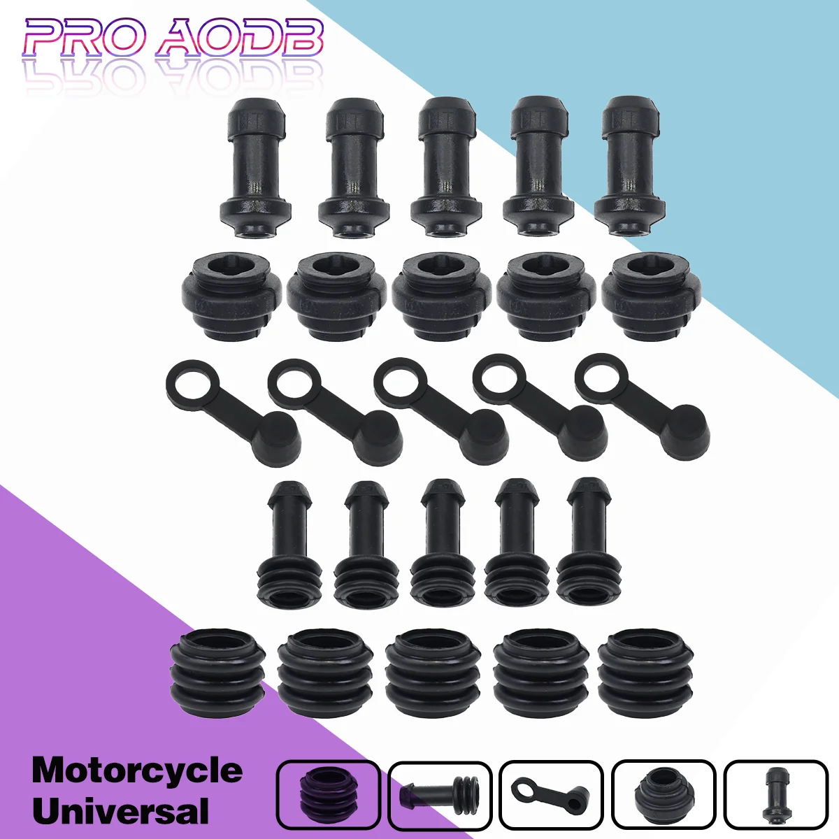 

Motorcycle Scooter Brake Upper and Lower Pump Caliper Shock Absorber Sleeve Dust Cover Rubber Disc Brake Pump Waterproof Cap