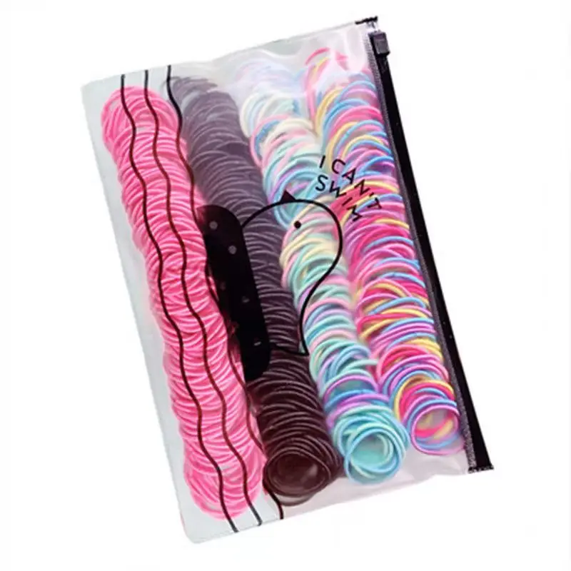 Fashionable 100 Pcs Set With High Elasticity Rubber Bands That Can Be Reused High-Quality Children's Hair Rings And Accessories image 6