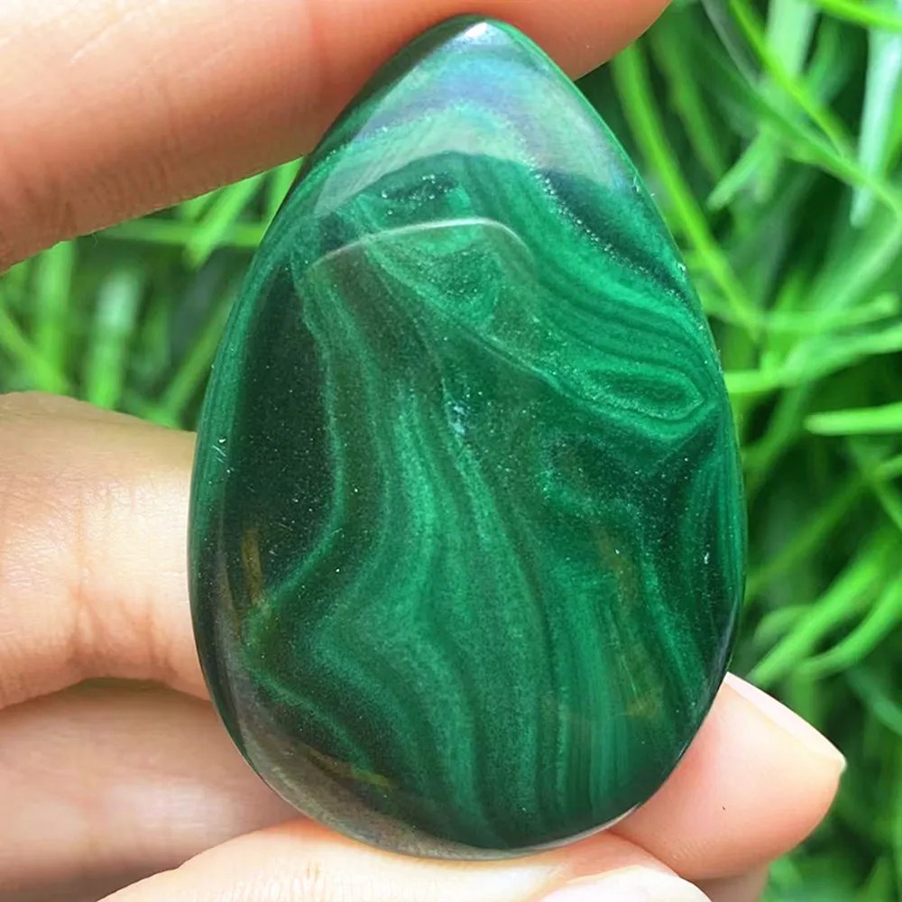 Natural malachite teardrop crystals and gemstone healing gifts, Reiki room decoration chakras