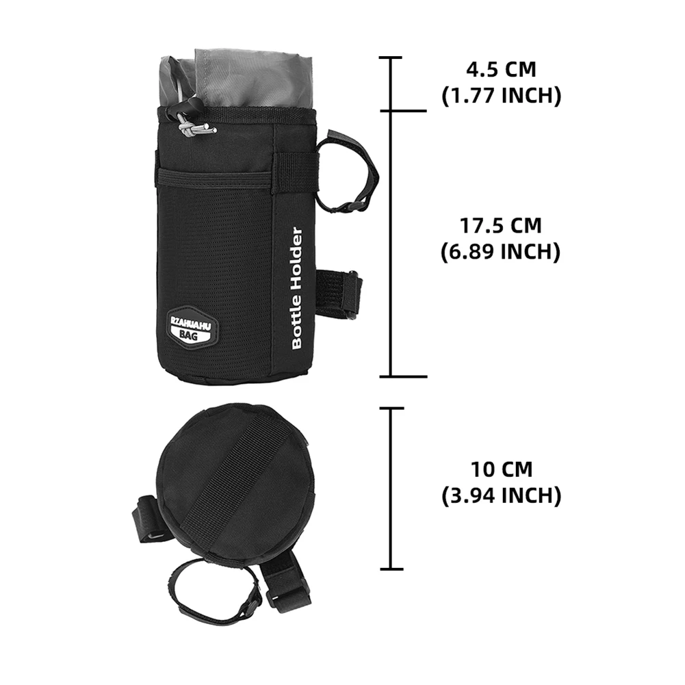 Cycling Water Bottle Carrier Pouch with 1L Capacity - Lightweight MTB Bike Handlebar Bag
