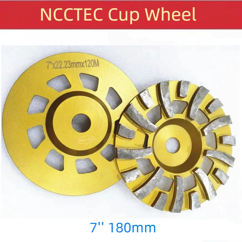 

[Long and Short Vertical Typhoon Segments] 7'' Diamond Grinding Cup Wheel 180mm Granite Concrete Polishing Discs Disks Plates