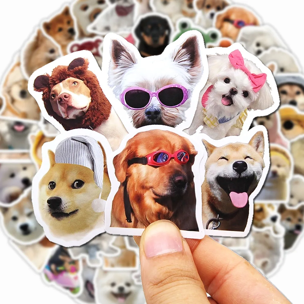 10/100/1000Pcs Funny Dog Stickers Cartoon Cute Decals Toy Guitar Phone Bicycle Laptop Notebook Luggage Car Graffiti Kids Sticker