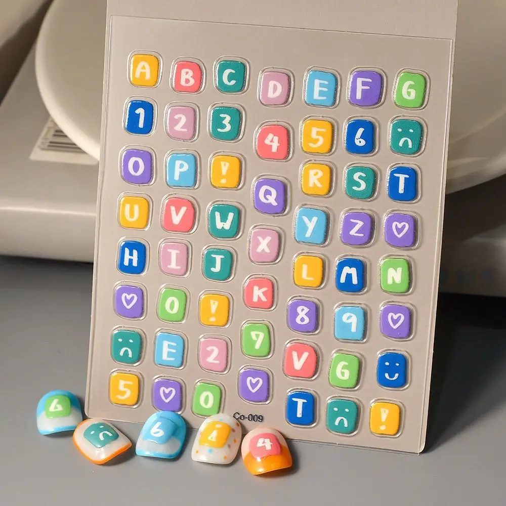 

Custom Initial Letter DIY Jelly Nail Art Stickers Reusable Alphabet Decals Multifunctional Decor For Manicure Camera Laptop