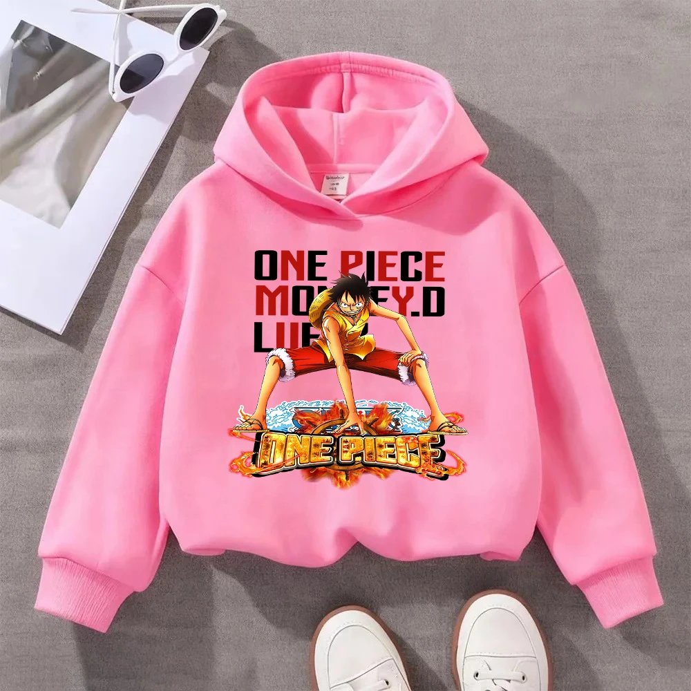

Детская толстовка с принтом «Луффи», повседневная толстовка на тему аниме для мальчиков и девочек, мягкий удобный пуловер, детская мода