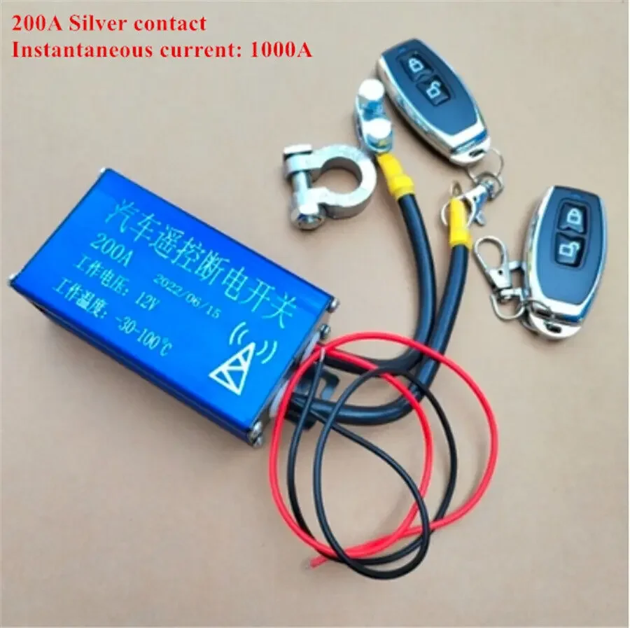 Universal Car Battery Disconnect Cut Off Isolator Master Switches with Wireless Remote Battery Disconnect with Control