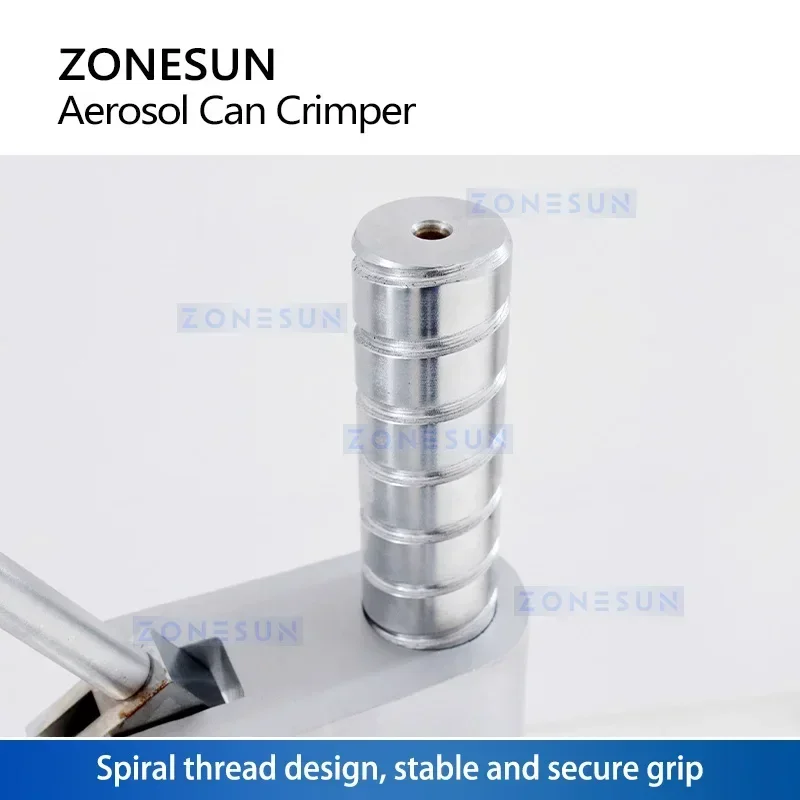 ZONESUN Manual Aerosol Can Sealing Machine Spraying Bottle Sealer Can Crimper ZS-YG25