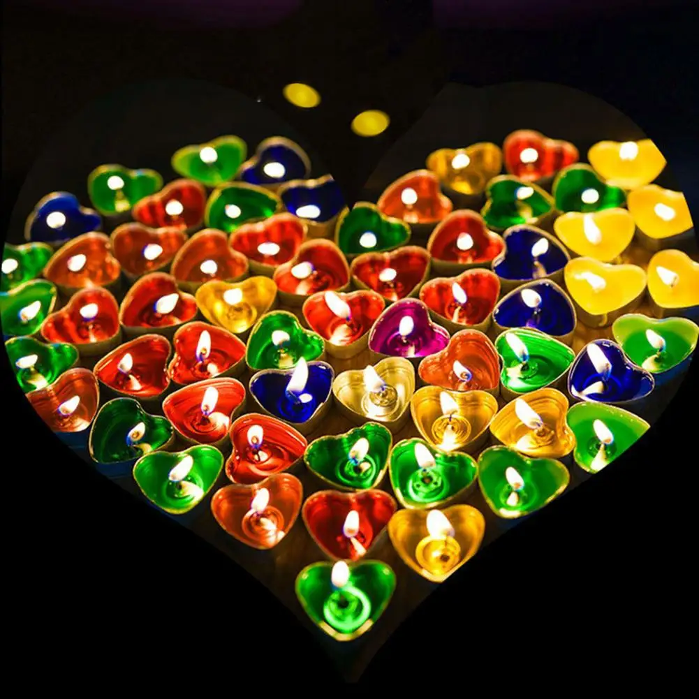 50Pcs Birthday Candle  Flickering   Party Candle Valentine Proposal Compact Candle