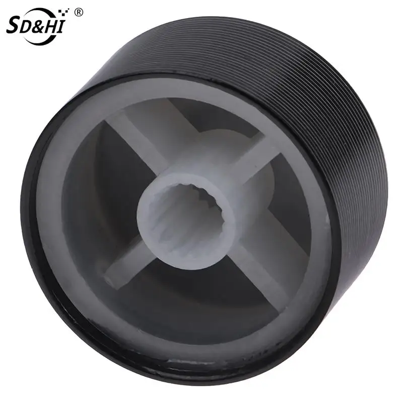1Pcs Black 6mm Potentiometer knobs Caps Knurled Shaft Potentiometer Control Knob Diameter 26x14mm Aluminum Switch Knob