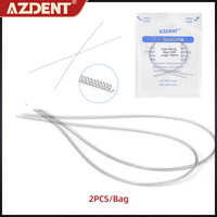 2pc/bag AZDENT Dental Orthodontic NiTi Close Spring Elastic Coil Springs Orthodontic 0.008/0.010/0.014\