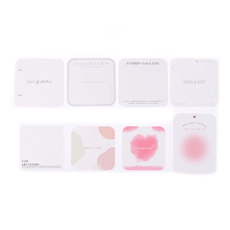 10 PCS Press-On Nail Packaging Display Handmade False Nail Design Swatch Show Card Manicure Sample Display Salon