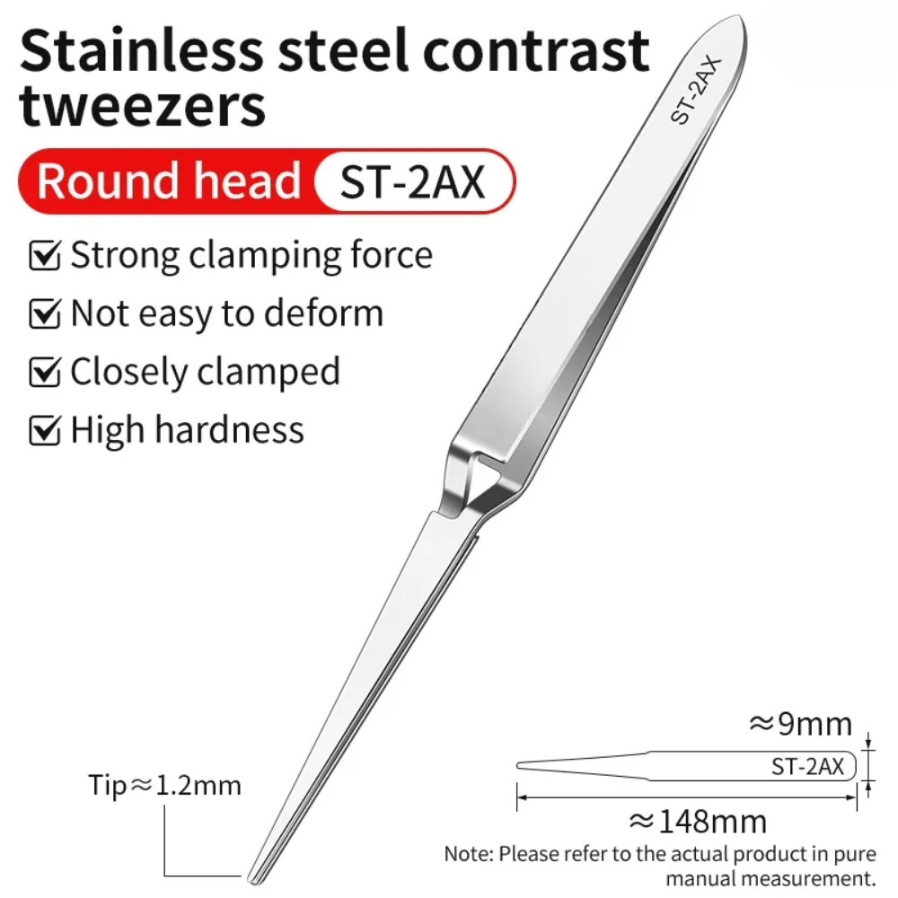 ملاقط عكسية من الفولاذ المقاوم للصدأ ملاقط صناعية مضادة للكهرباء الساكنة أدوات ملقط دقيقة غير مغناطيسية مقاومة للأحماض