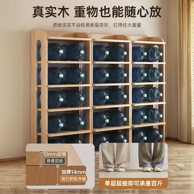 Solid wood bookshelf shelf floor-to-ceiling integrated wall corner locker simple children and students do not take up space book