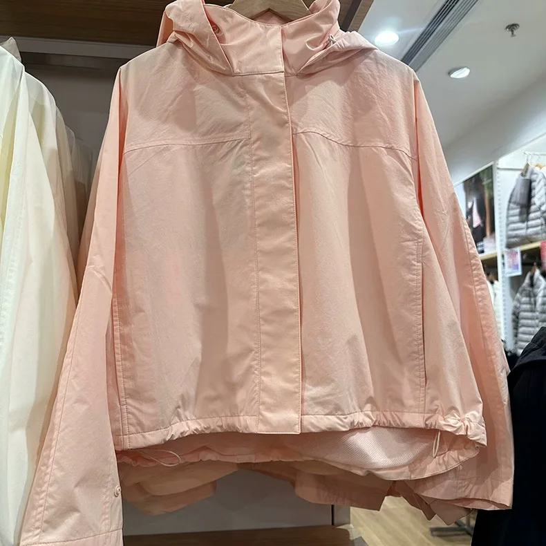 2026 Autumn Women Windproof Jacket Coat Fashion Hooded Stand Collar Thin Jacket Femme Casaco Abrigo Streetwear image 2