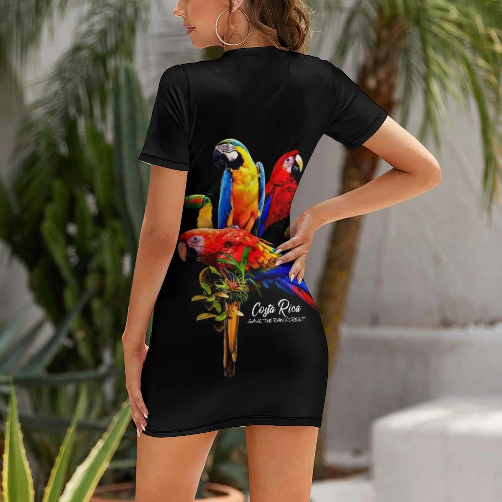 BIRDS OF COSTA RICA Short Sleeved Dress birthday dress for women Dress for pregnant women