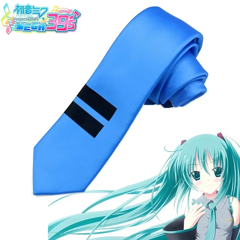 Kreative Cartoon Hatsune Miku Krawatten für Damen, Modische Bedruckte Krawatten, Niedliche JK-Uniform Cosplay Party Kostüm-Accessoires, Hemdkragen