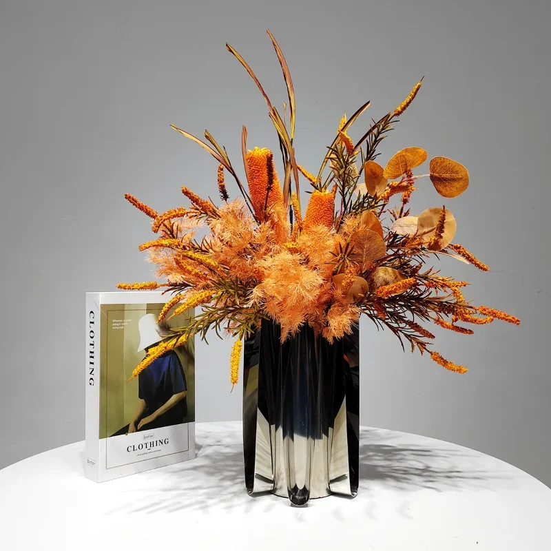 Modern light luxury flower arrangement dried flower living room ornament TV cabinet dining table coffee table model room soft de