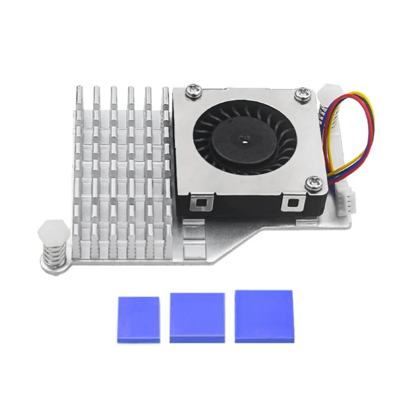 Raspberry Pi 5 Active Cooler Heatsink Cooling Fan Pure-Copper, Aluminum-Silver/Black/Blue