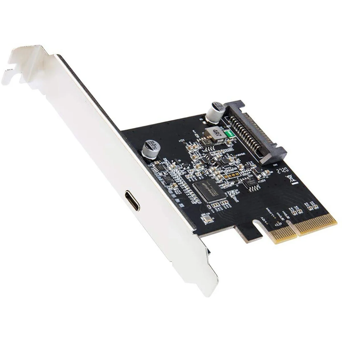 

IOCREST USB 3.2 PCI Express Expansion Card PCI-E 4X to USB3.2 Gen2 X2 Type-C 20Gbps SATA Powered ASMedia ASM3242