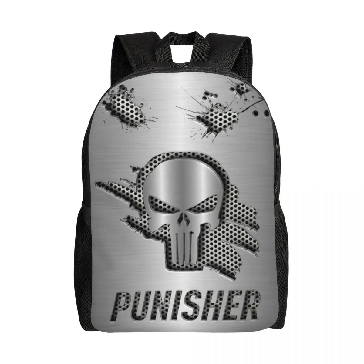 

Модный рюкзак с супергероем на заказ Punisher для мужчин и женщин, водостойкий школьный колледж, сумка с символом черепа, сумки для книг с принтом