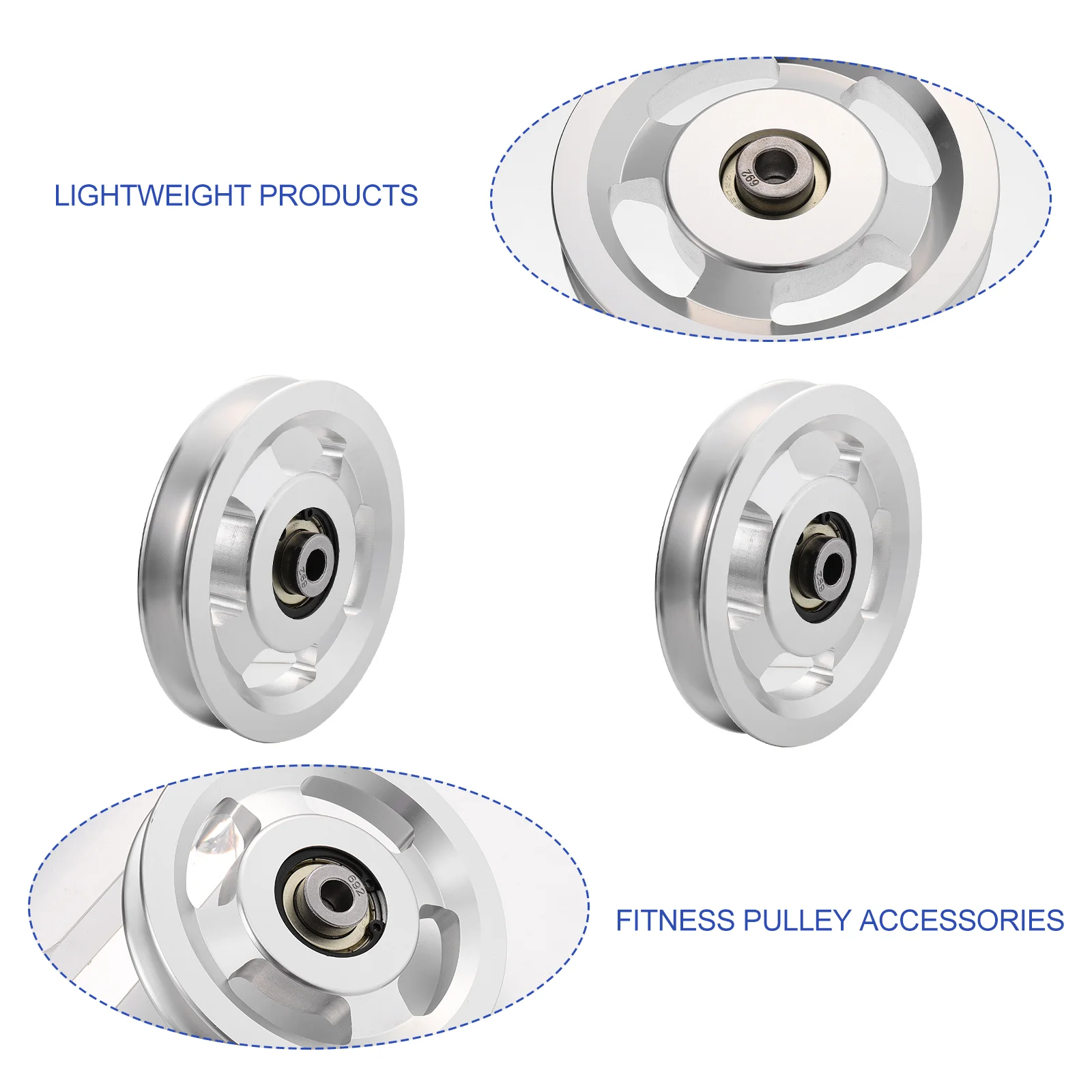 Aluminum Alloy Pulley Aluminium Fitness Home Equipment Household Gym Replacement Parts Lift Load Bearing Workout