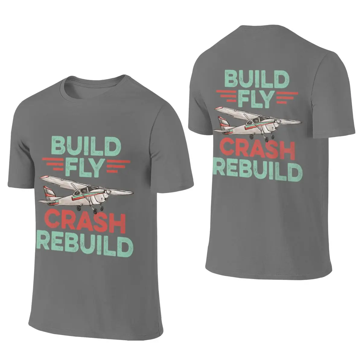 RC Plane Remote Controlled Model Soft And Glutinous Reversible T-shirt Artistic Girl No Curling T-shirt