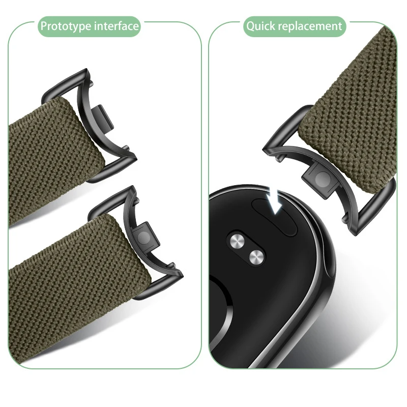 Nylon Strap for Xiaomi Band 8 9 10 Elastic Stretchable Bracelet Smart Watch Accessories universal mi Band 10/9/8