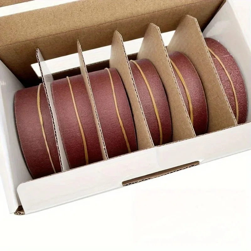 Abrasive Sandpaper Roll, Emery Cloth Polishing Belt, 80‑600 Grit, 6m Length, for Wood and Metal Sanding