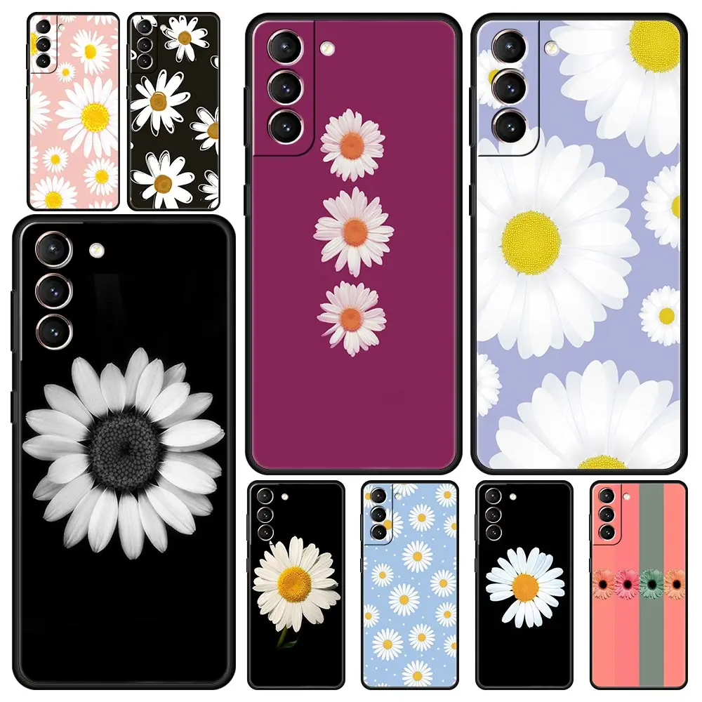 Phone Case Cover for Samsung Galaxy S26 S25 S24 S23 S22 S20 S21 FE Ultra S25Edge Plus Soft TPU Fashion Fresh Little Daisy Flower