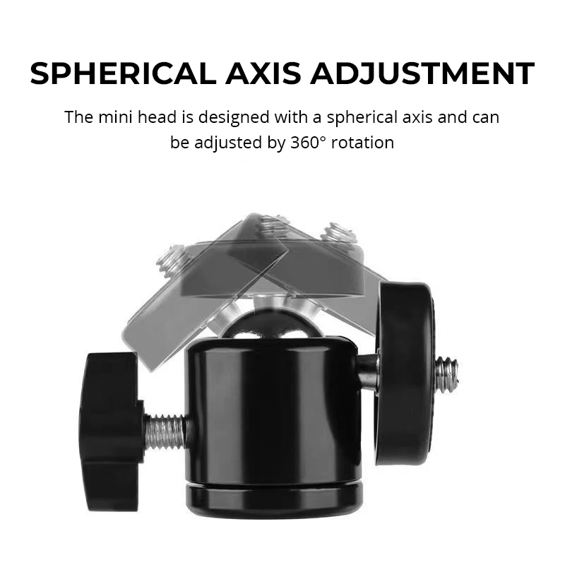 

1/4" Ball Head Screw Tripod Mount 360 Rotating Mount Base Adapter for DSLR Camera Tripod Monopod Camcorder Light Stand