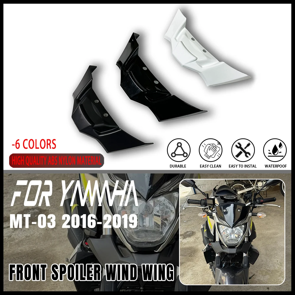 

Прижимная сила для мотоцикла, голые аэродинамические спойлеры для YAMAHA MT-03 MT03 2016-2018 2019, передние спойлеры Winglet, дефлектор крыла