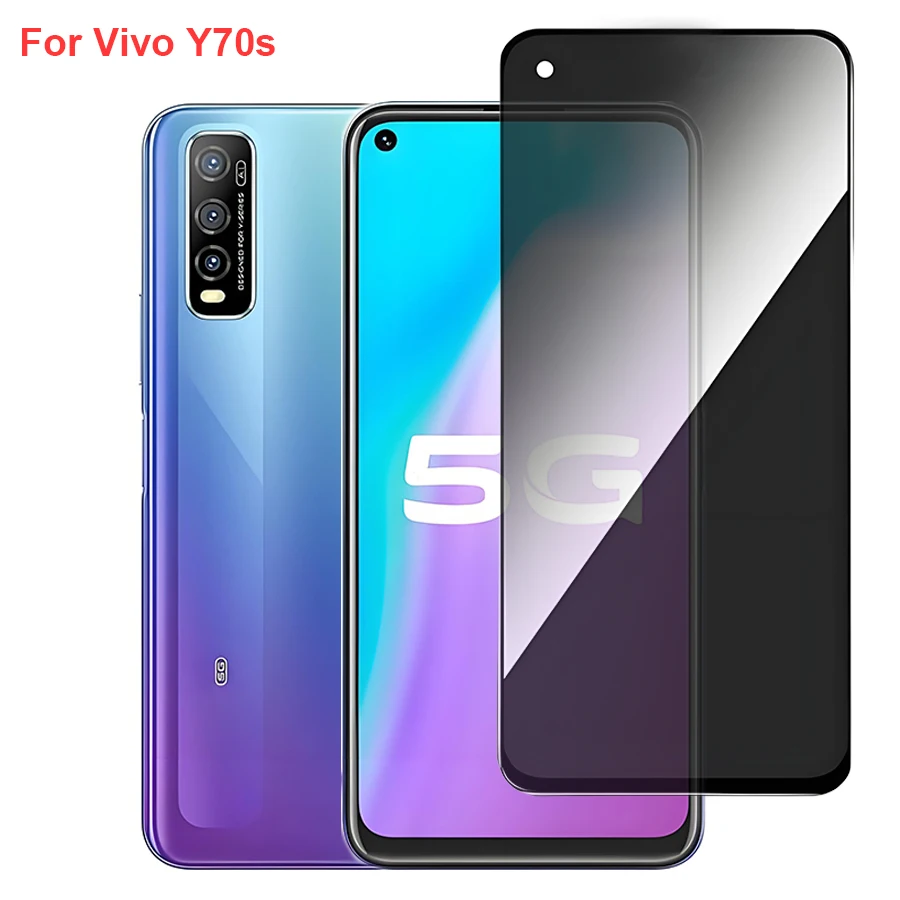 

For Vivo Y70s V2002A Anti Spy Privacy Tempered Glass Screen Protector Compatible For VivoY70s Full Cover Screen Phone Film