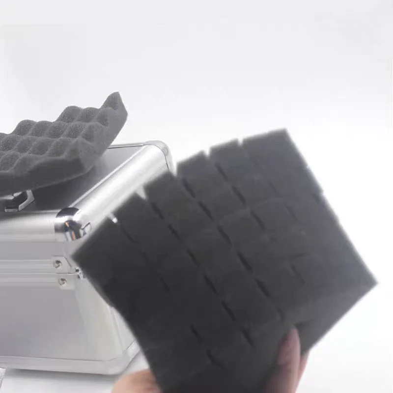 Portable Mini Combination Lock Aluminum Alloy Tool Box with Sponge 133x111x113mm Precision Instrument Storage Box Hardware