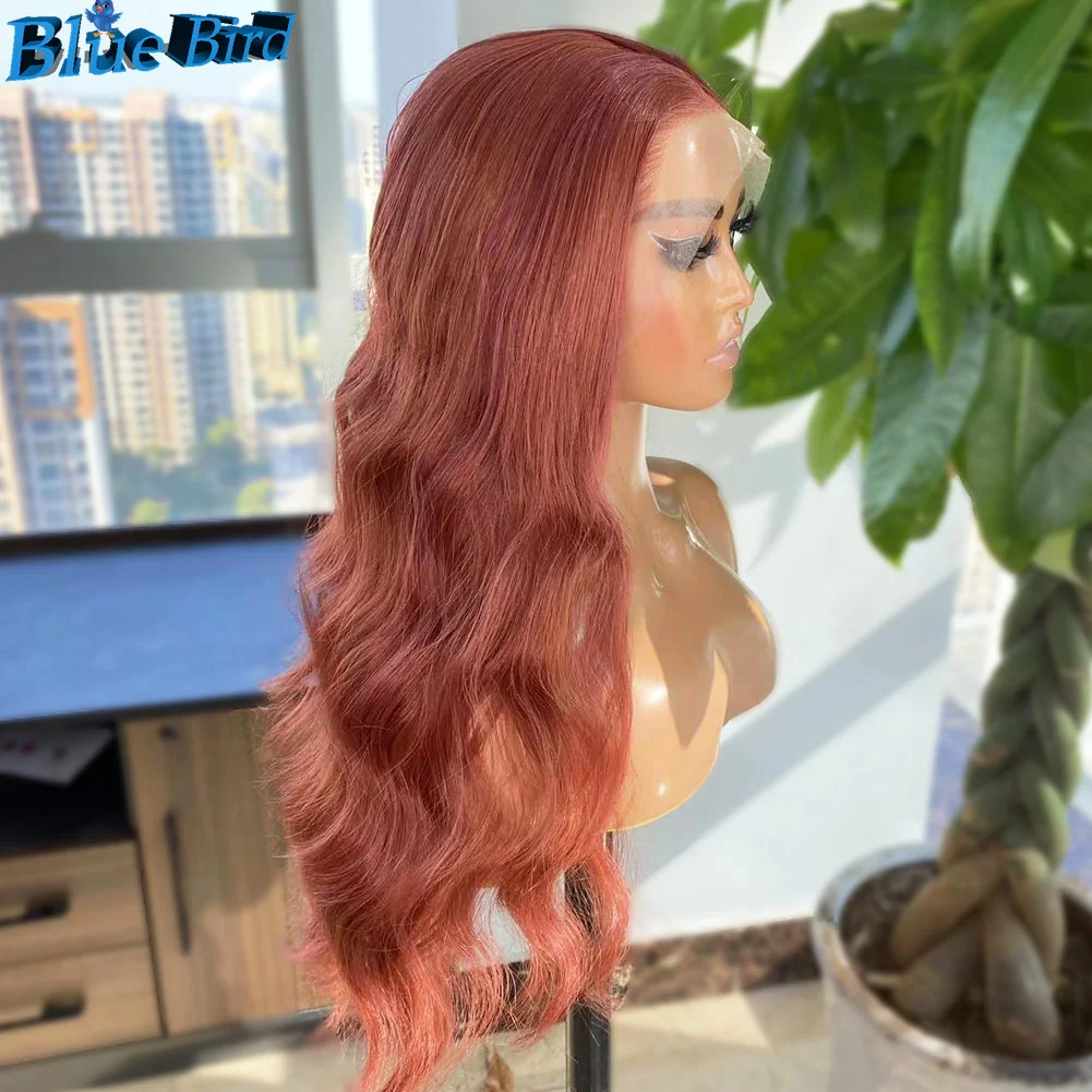 BlueBird Highlights13X4 Lange Futura Synthetische Spitze Front Perücken für Schwarze Frauen Pre Gezupft Wasser Welle Glueless Halb Hand Gebunden Perücke