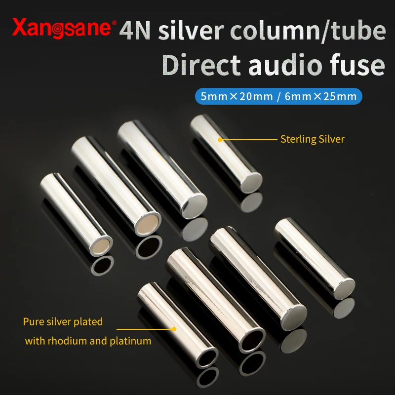 Xangsane 5*20mm/6*25mm HiFi pure silver fuse silver pillar replacement amplifier fuse HiFi power strip filter fuse tube