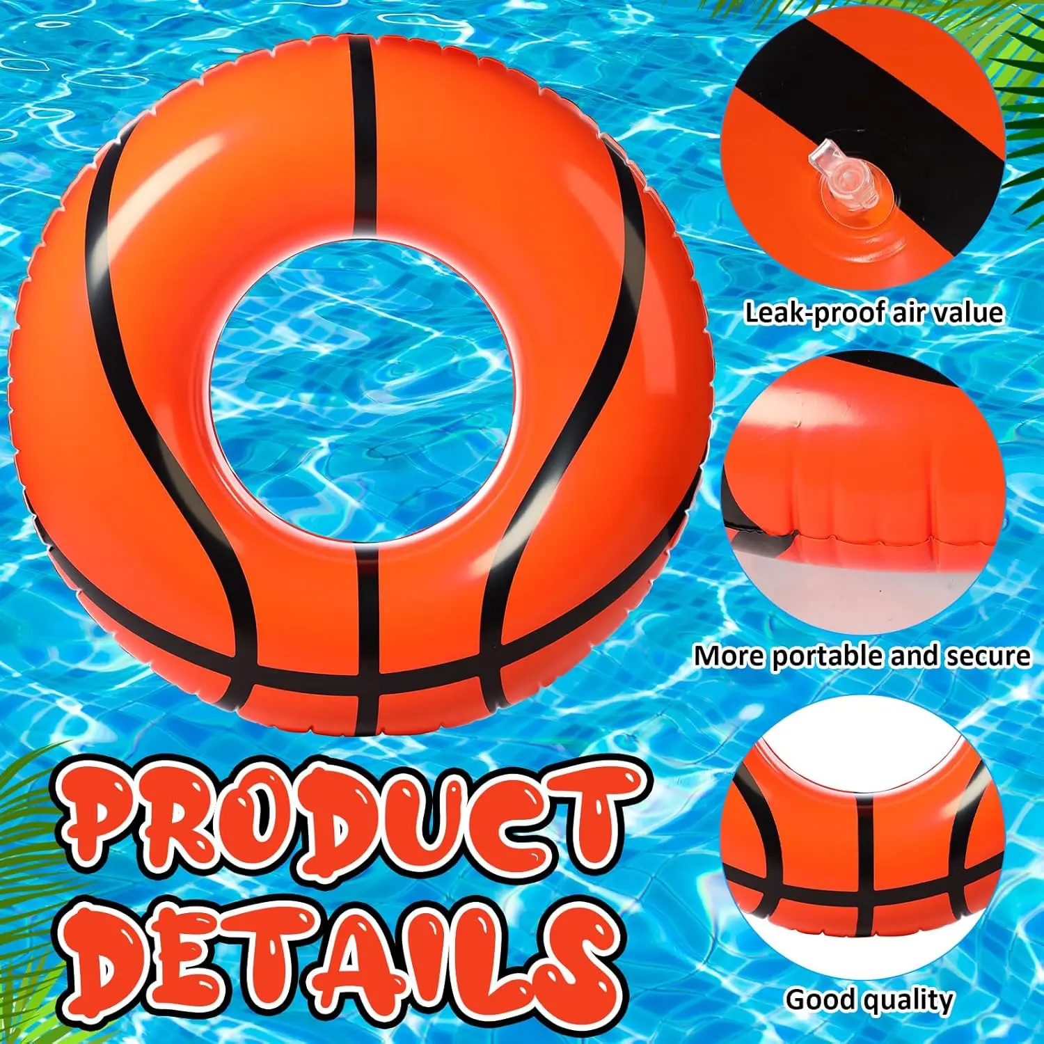 Flotadores inflables para piscina, flotadores inflables de tamaño adulto, anillo para piscina, deportes de playa, fiesta, uso en lago, 2 uds.