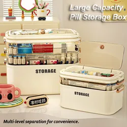 Portable Medicine Organizer Multi-Layer First Aid Medical Kit Family Emergency Medicine Box Large Capacity Emergency Pill Box