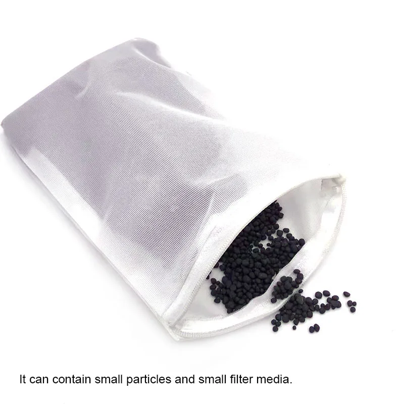 Fine Hole Mesh Filter Net Bag, Aquarium Pond para Bio Ball, Carbon Media, aquário funcional, Fish Tank Isolation Bag, 2 pcs, 6 pcs, 10pcs
