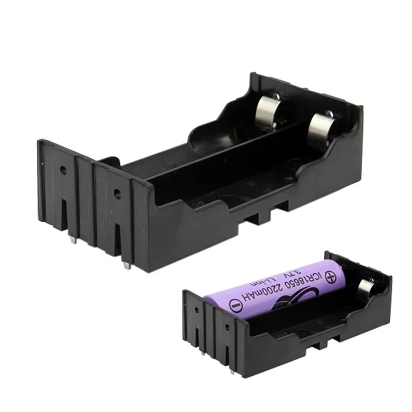 10PCS DIY ABS 18650 Power Bank Cases 2X18650 Battery Holder Storage Box Case 2 Slot Batteries Container Hard Pin