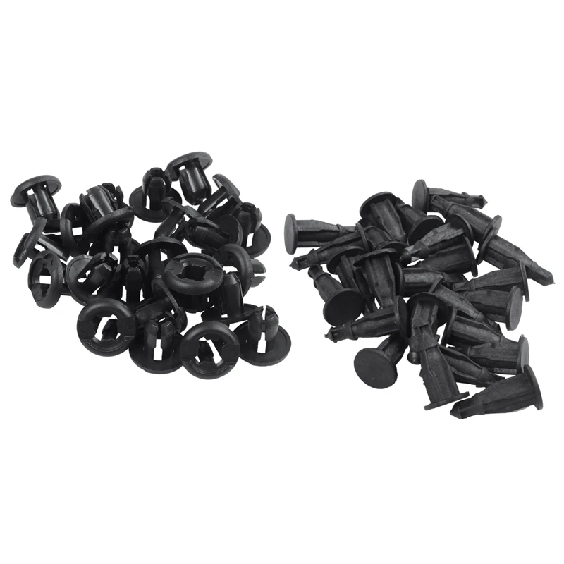 45 Pcs Accessories: 25 Pcs Plastic Car Bumper Fender Door Rivets Clip 10Mm Hole & 20Pcs Fender Liner Push Clips Retainer