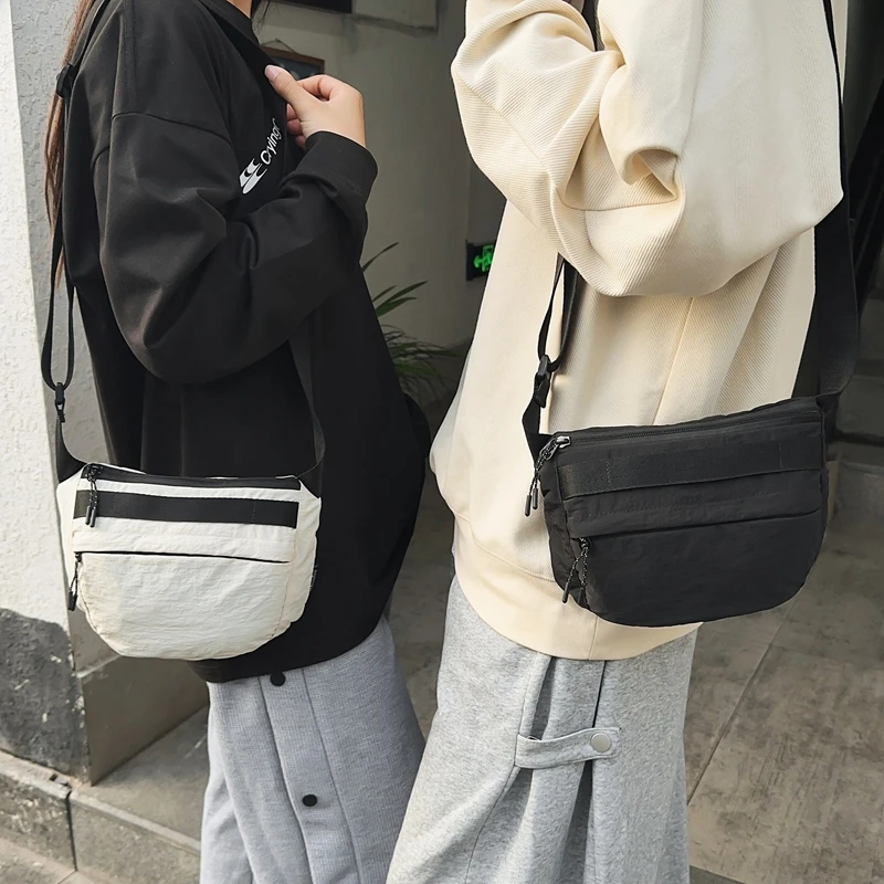 

Lightweight Nylon Fanny Pack, Multi-Pocket Crossbody Sling Bag with Adjustable Strap, Casual Waist Bag for Travel and Daily Use