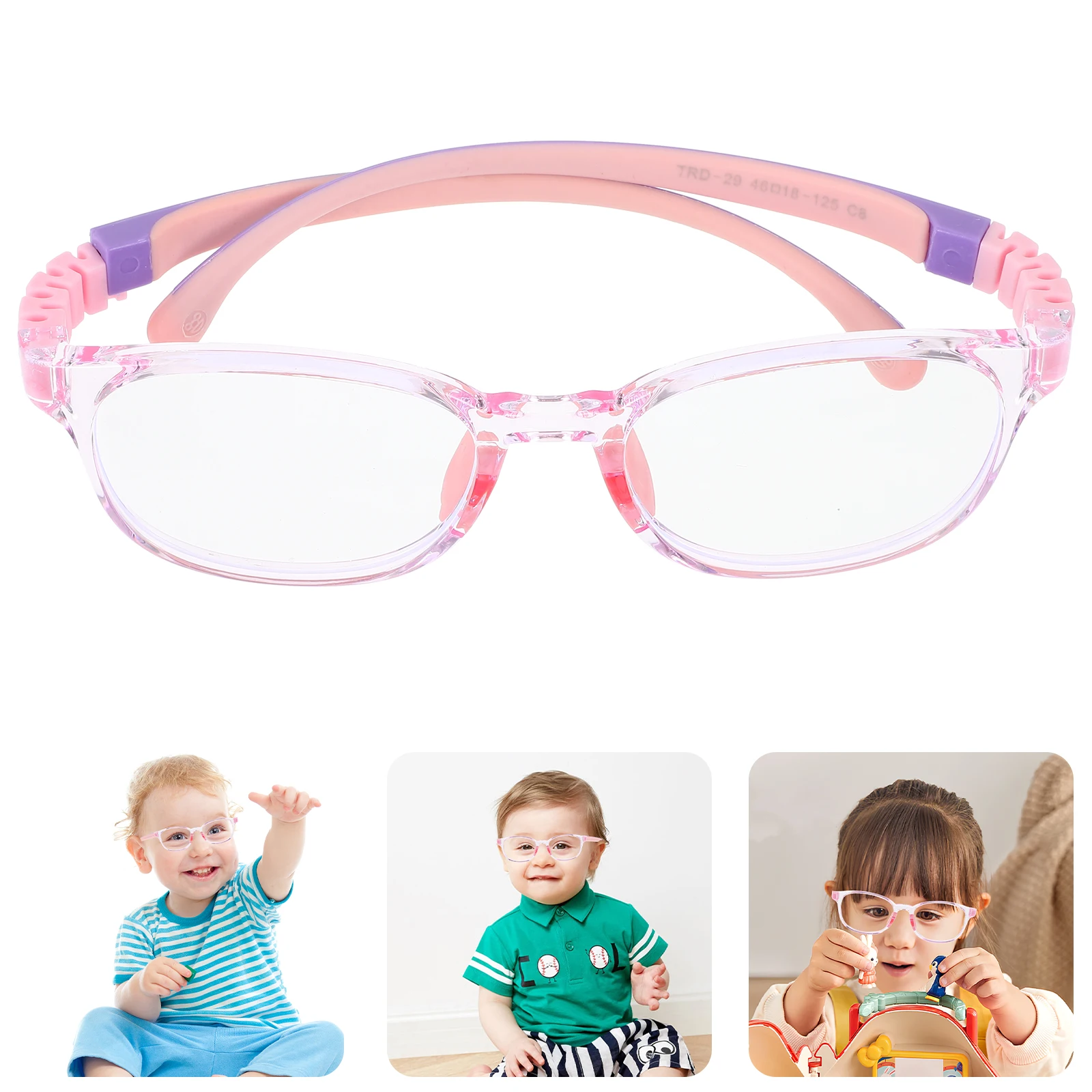 

Light Glasses Kids Eyeglass Daily Use Study Frame Portable Foldable Comfortable Lightweight Kids Accessories
