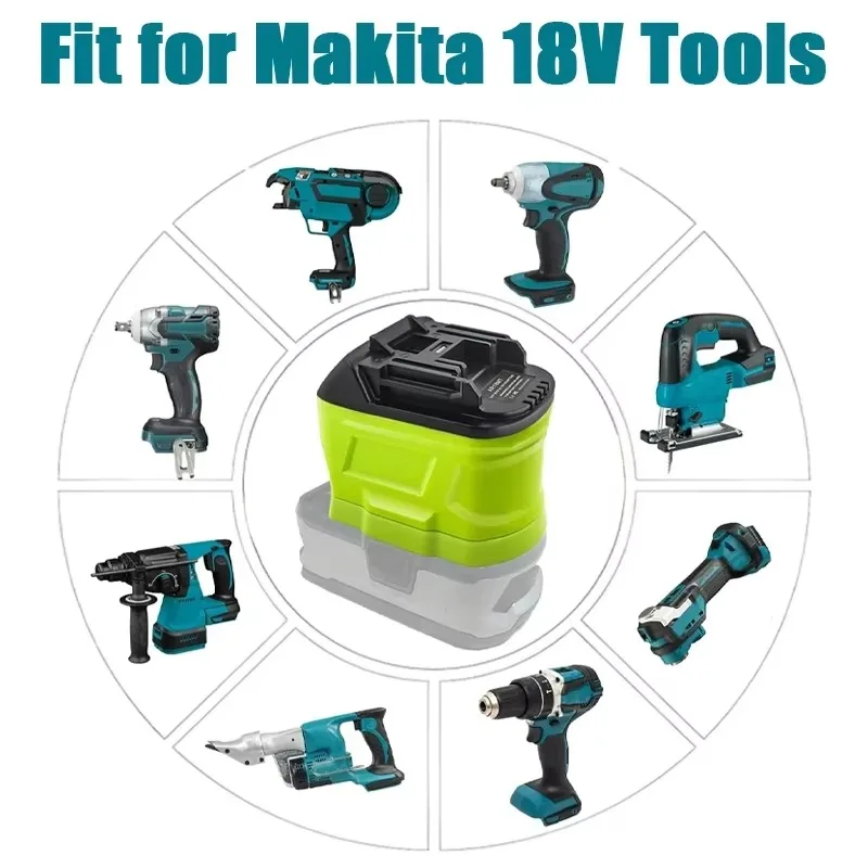 Convertitore adattatore batteria HOT per batteria agli ioni di litio Ryobi 18V per utensili a batteria Makita 18V Accessori per elettroutensili