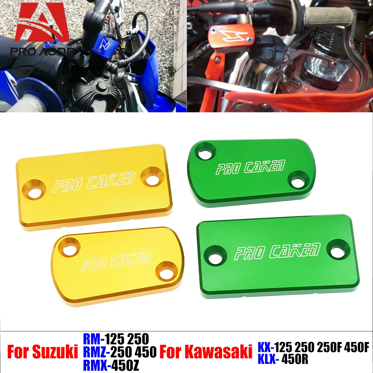 

For Suzuki RM125 250 RMZ250 450 RMX450Z RM RMZ 125 250 450 High-Quality Motorcycle parts Front Rear Brake Fluid Reservoir Cover