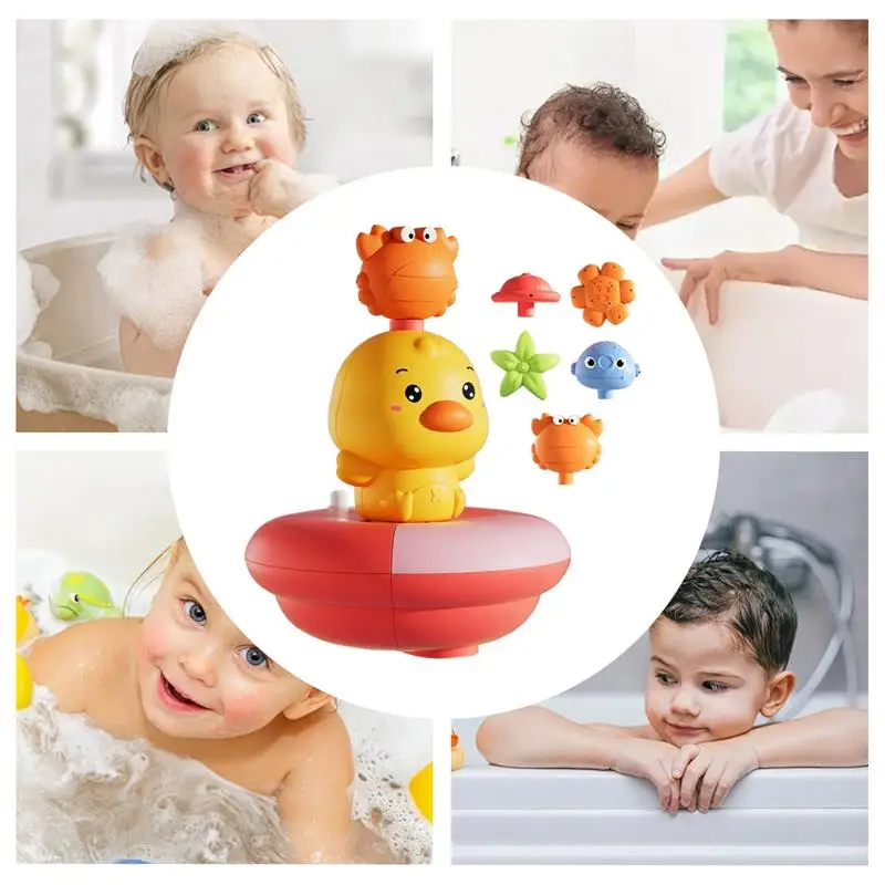 Badewannenspielzeug, Badewanne, Schwimmbadspielzeug, elektrische Ente, interaktiv, lustiges Strandspiel für Spaß, Jungen, Innenbereich, Mädchen, Dusche, Strand, Zuhause